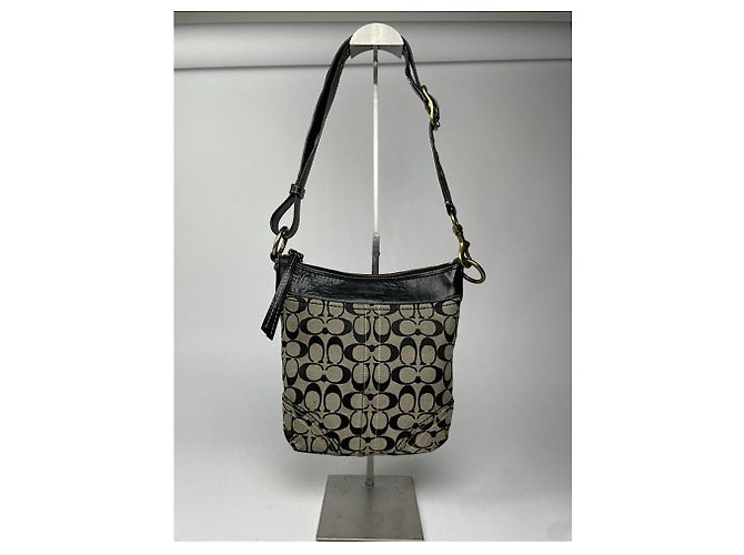 Borsa a mano in pelle nera Sufflette Signature di Coach Nero - vista 5