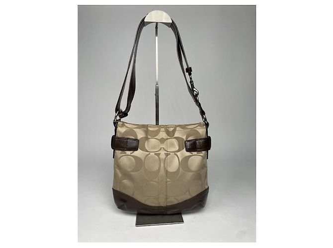 Coach Signature Sufflette Beiger Lederhandtasche - Ansicht 2
