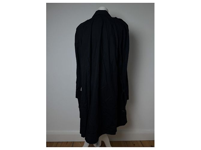 Autre Marque Abrigo trench de algodón negro Kansai Yamamoto - vista 3