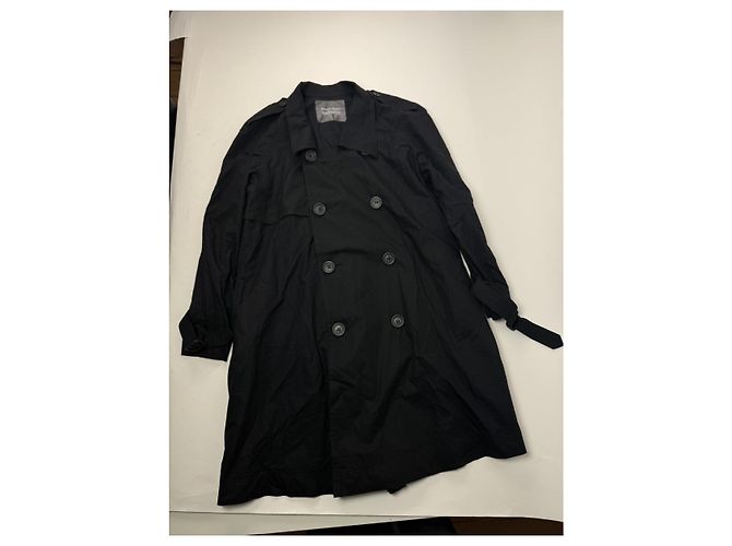 Autre Marque Abrigo trench de algodón negro Kansai Yamamoto - vista 4