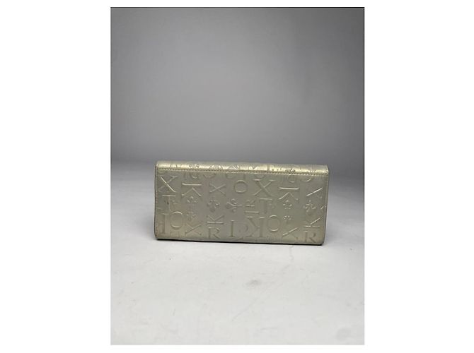 Autre Marque Non Signé / Unsigned Silver Leather Wallet Silvery - view 2
