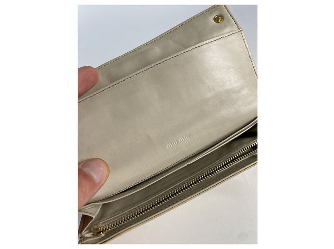 Cartera de cuero blanco Miu Miu - vista 4