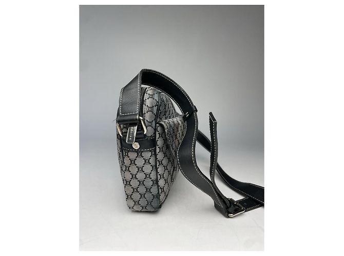Céline Borsa a mano in cotone nero Celine Triomphe - vista 3