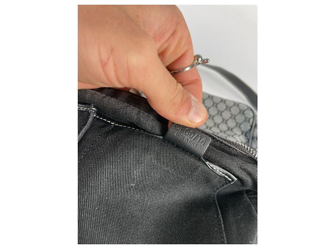 Céline Borsa a mano in cotone nero Celine Triomphe - vista 4