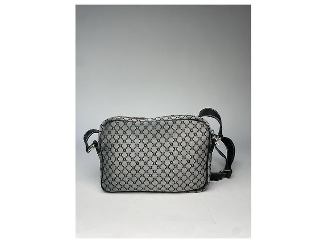 Céline Borsa a mano in cotone nero Celine Triomphe - vista 5