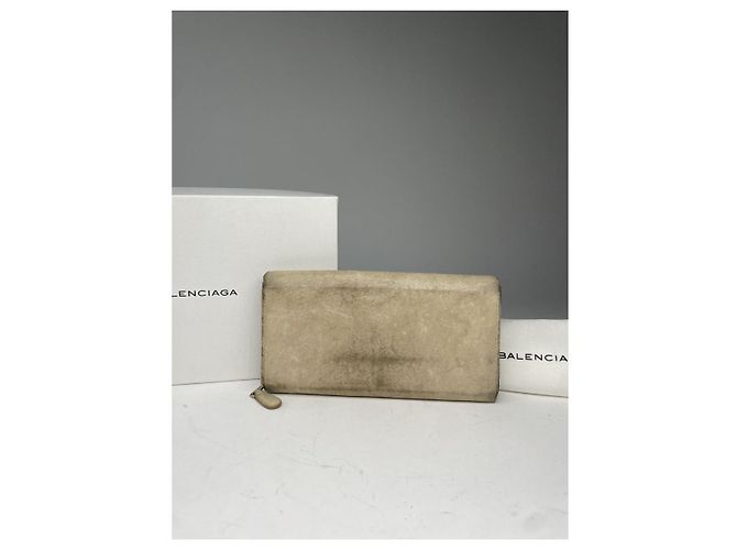 City Portafoglio in pelle beige Balenciaga - vista 2