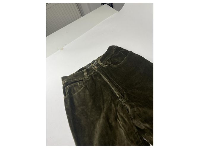 Fendi Khaki Wildlederhose - Ansicht 2