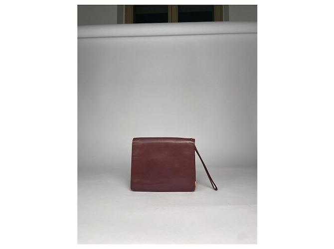 Clutch in pelle bordeaux Cartier Bordò - vista 2