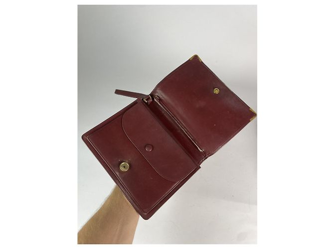 Clutch in pelle bordeaux Cartier Bordò - vista 3