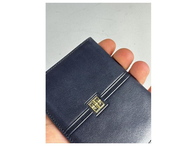 Borsa in pelle blu navy Givenchy - vista 3
