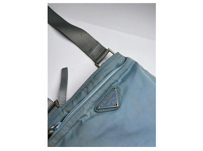Borsa in poliestere blu Prada - vista 2