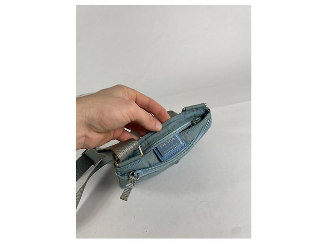 Borsa in poliestere blu Prada - vista 3