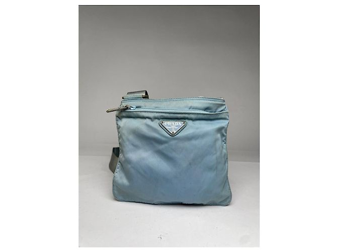 Borsa in poliestere blu Prada - vista 4