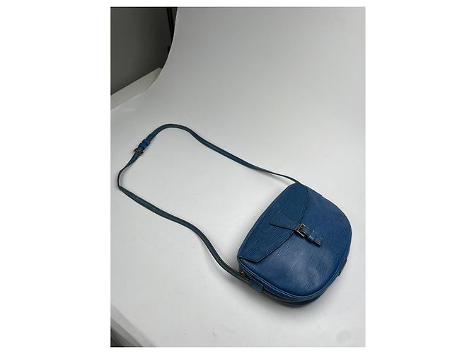 Louis Vuitton Cluny Vintage Blau Leder Handtasche - Ansicht 2