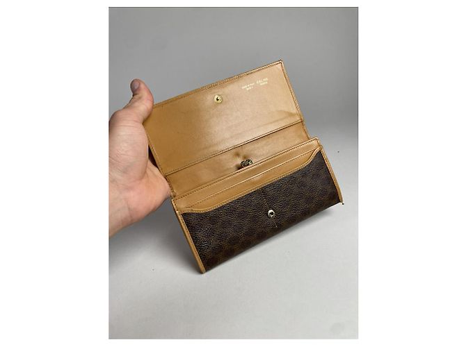 Céline Celine Triomphe Vintage Brown Leather Wallet - view 4