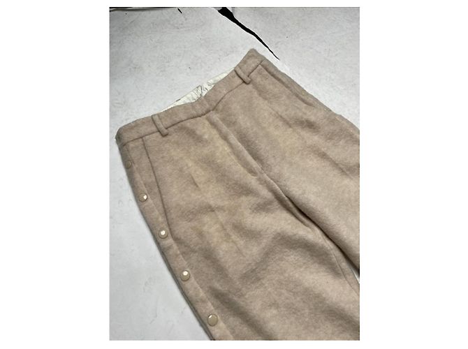 Calça de lã bege MM6 - vista 3