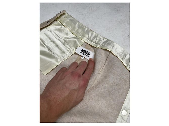 Calça de lã bege MM6 - vista 5