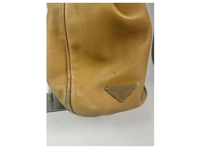 Borsa in pelle marrone Prada Bibliothèque - vista 5