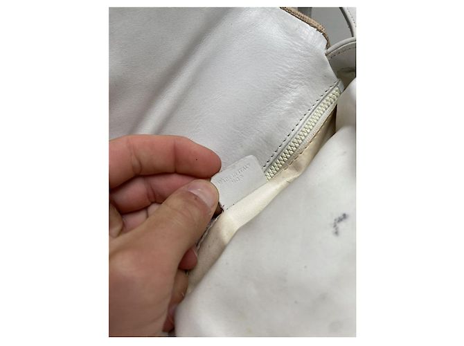 Céline Borsa a mano in pelle verniciata bianca Celine Triomphe Bianco - vista 2