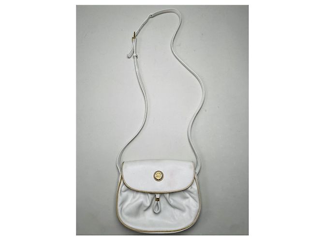 Céline Borsa a mano in pelle verniciata bianca Celine Triomphe Bianco - vista 3
