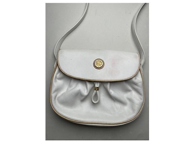 Céline Borsa a mano in pelle verniciata bianca Celine Triomphe Bianco - vista 4