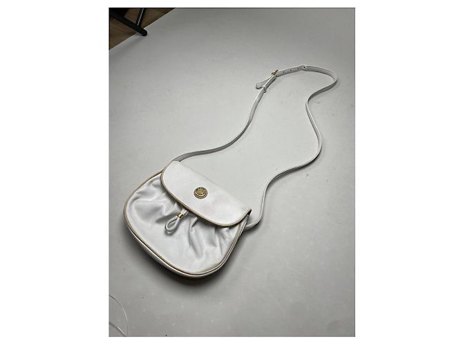 Céline Borsa a mano in pelle verniciata bianca Celine Triomphe Bianco - vista 5