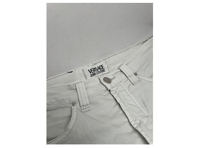 Pantalón de algodón blanco Versace Jeans Couture - vista 2