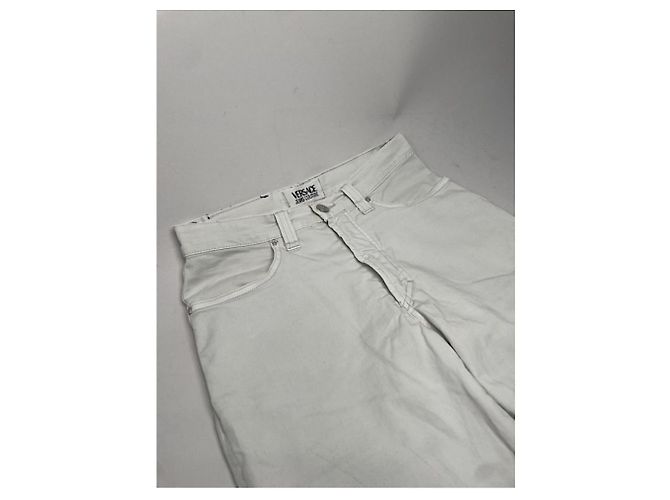 Pantalón de algodón blanco Versace Jeans Couture - vista 4
