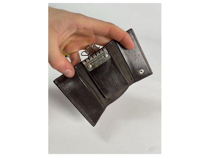 Borsa in cotone marrone Fendi Baguette - vista 3