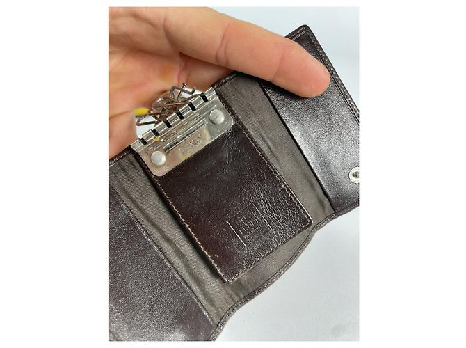 Borsa in cotone marrone Fendi Baguette - vista 4