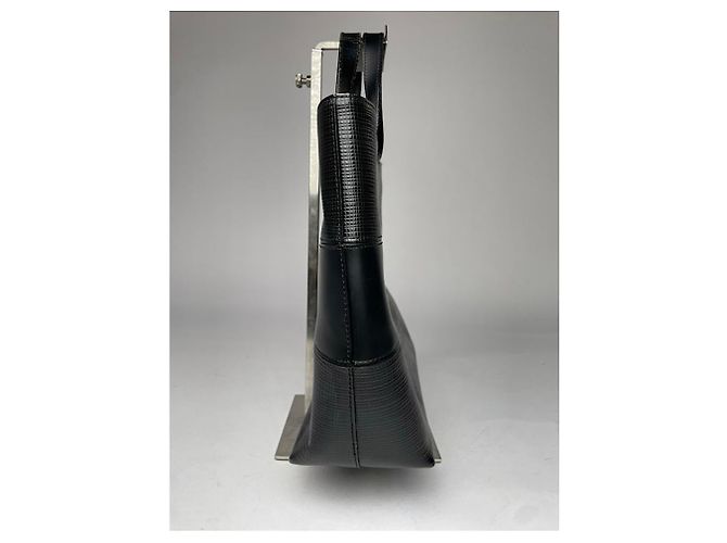 Autre Marque Borsa in pelle nera non firmata Nero - vista 3