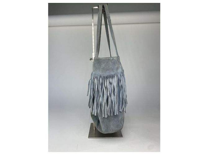 Borsa in pelle blu Miu Miu - vista 4