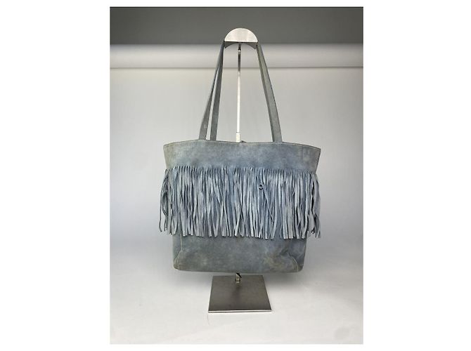 Borsa in pelle blu Miu Miu - vista 5