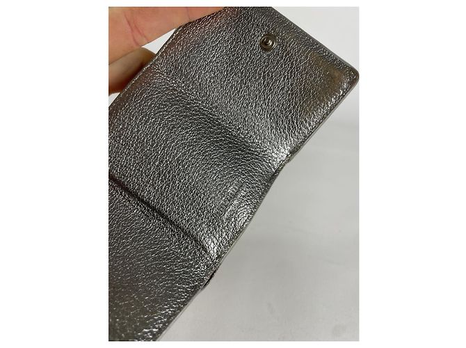 Borsa in pelle argentata Miu Miu Argento - vista 5