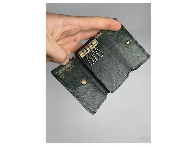 Borsa in pelle verde Louis Vuitton Lockme - vista 5