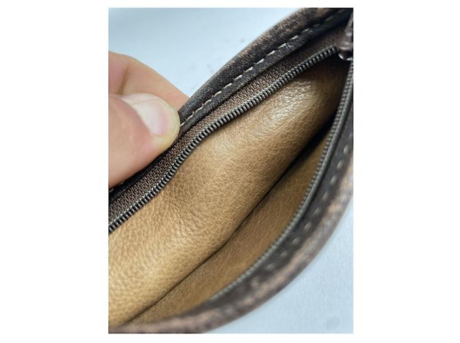 Clutch in pelle cammello Loewe - vista 4