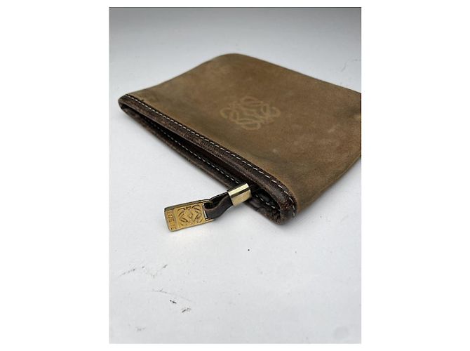 Clutch in pelle cammello Loewe - vista 5
