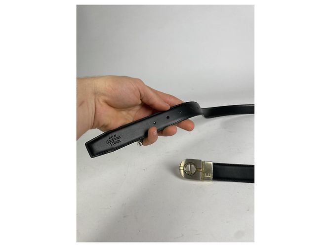 Alfred Dunhill DUNHILL schwarze Leder-Gürtel - Ansicht 4