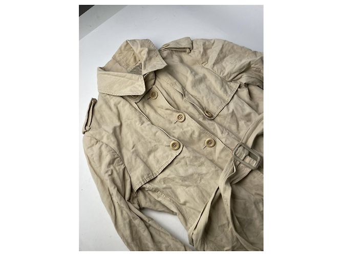 Abrigo trench de algodón beige Moschino Cheap And Chic - vista 3