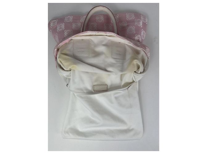 Borsa a mano in cotone rosa Loewe Cubi - vista 2