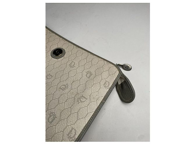 Clutch in pelle bianca Dior 30 Montaigne Bianco - vista 2
