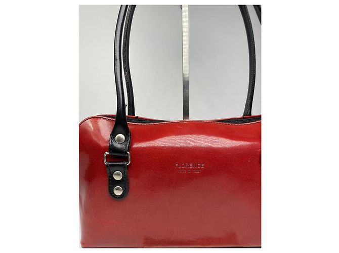 Autre Marque Firenze. la borsa a mano in pelle verniciata rossa Rosso - vista 4
