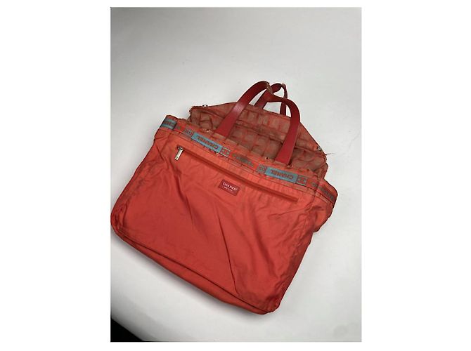 Chanel Cambon roter Polyester-Handtasche - Ansicht 2