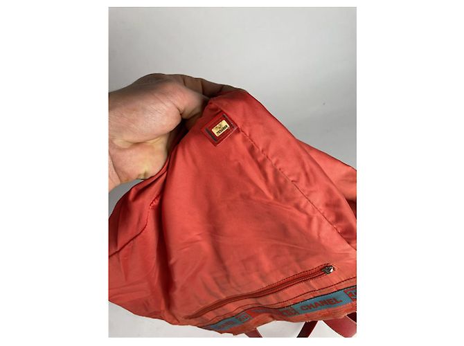 Chanel Cambon roter Polyester-Handtasche - Ansicht 3