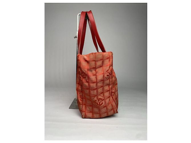 Chanel Cambon roter Polyester-Handtasche - Ansicht 4