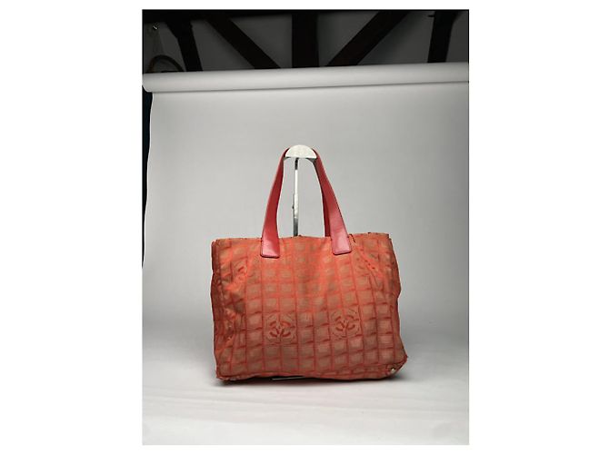 Chanel Cambon roter Polyester-Handtasche - Ansicht 5
