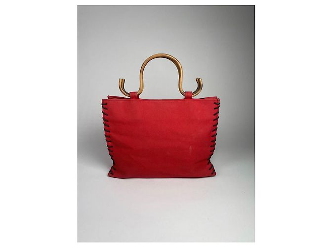 Autre Marque Borsa a mano in cotone rosso Samantha Thavasa - vista 2
