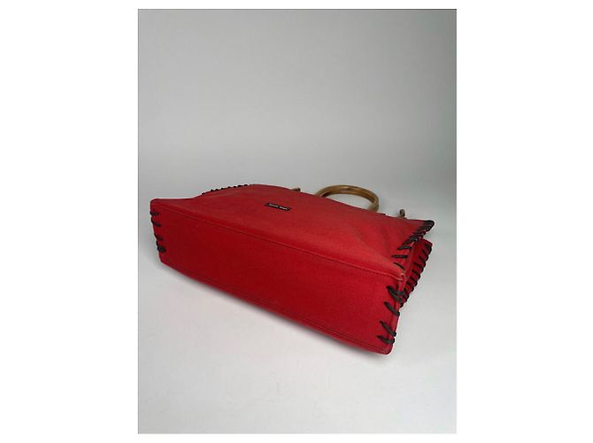 Autre Marque Borsa a mano in cotone rosso Samantha Thavasa - vista 4