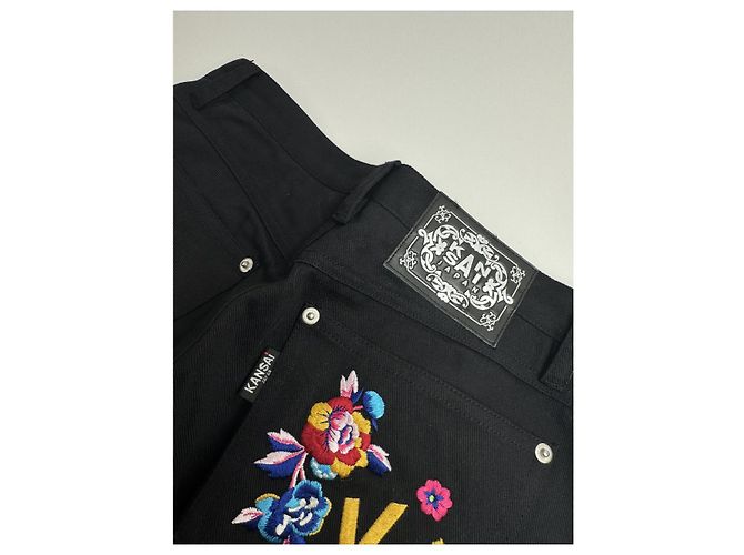 Autre Marque Kansai Yamamoto Denim Negro - Pantalón de Jeans - vista 3
