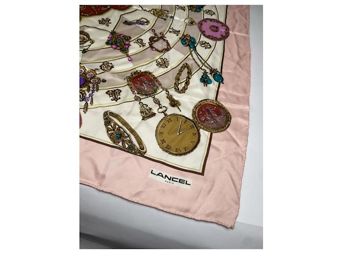 Bufanda de seda rosa Lancel - vista 2